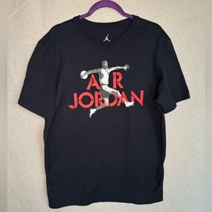 Nike Air Jordan Retro T-shirt Men's Size Large Black